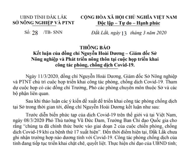 V/v tuyên truyền công tác phòng, chống dịch Covid-19