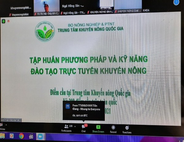 Tập huấn Online: Phương pháp và kỹ năng đào tạo trực tuyến khuyến nông