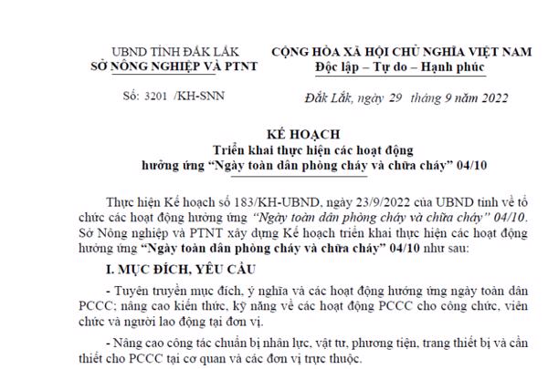 Triển khai thực hiện các hoạt động hưởng ứng "Ngày toàn dân phòng cháy và chữa cháy" 04/10