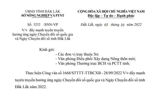  Đẩy mạnh tuyên truyền hưởng ứng ngày Chuyển đổi số quốc gia và Ngày Chuyển đổi số tỉnh Đắk Lắk