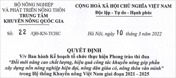  Về việc  ban hành kế hoạch tổ chức thực hiện phong trào thi đua