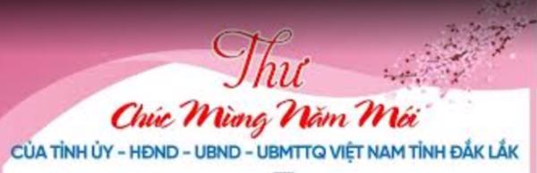 THƯ CHÚC MỪNG NĂM MỚI