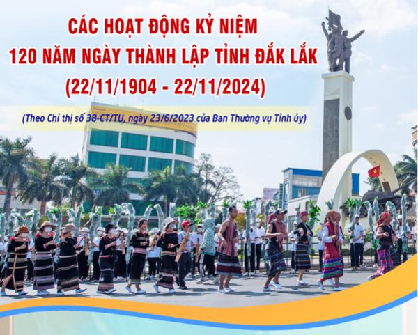 Các hoạt động kỷ niệm 120 năm Ngày thành lập tỉnh Đắk Lắk